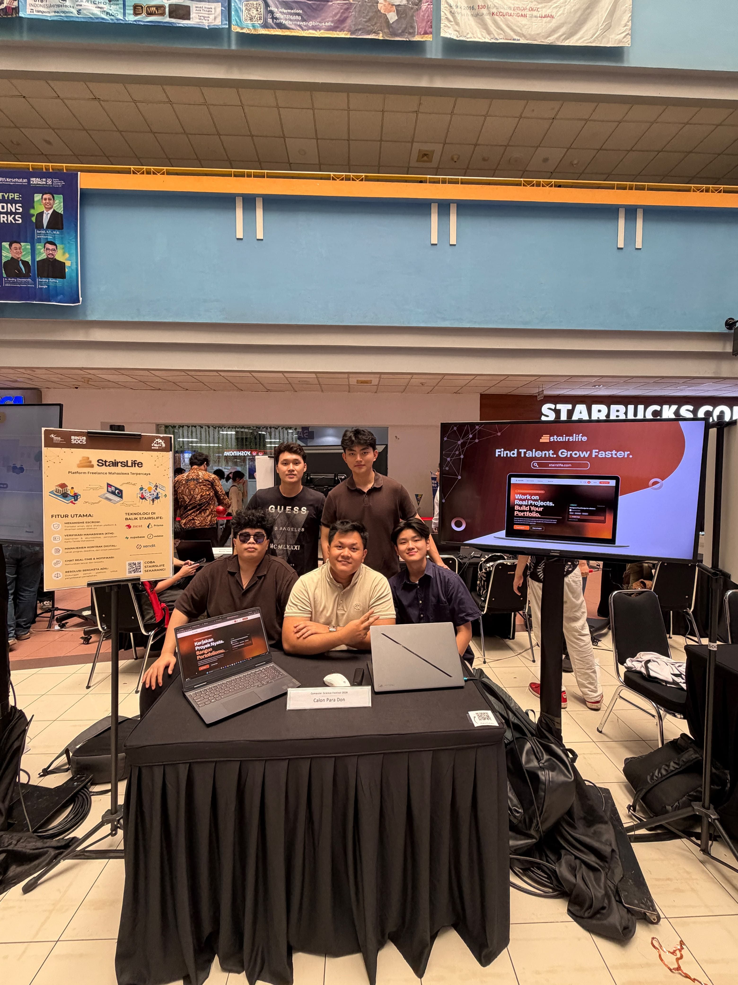 BINUS University — Project Presenter & Exhibitor — Computer Science Festival 2026 x Techman Day documentation 2